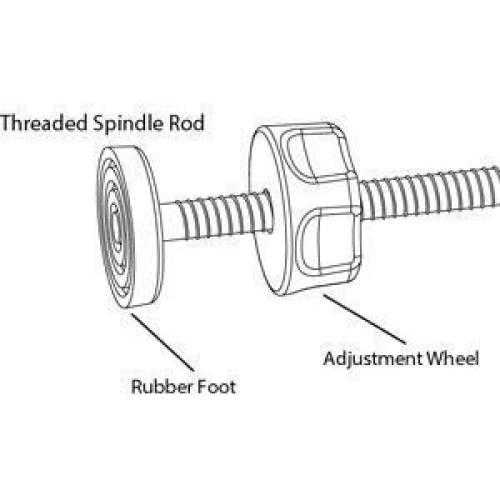 Paquete de 4 varillas de husillo M8 para puerta de bebés