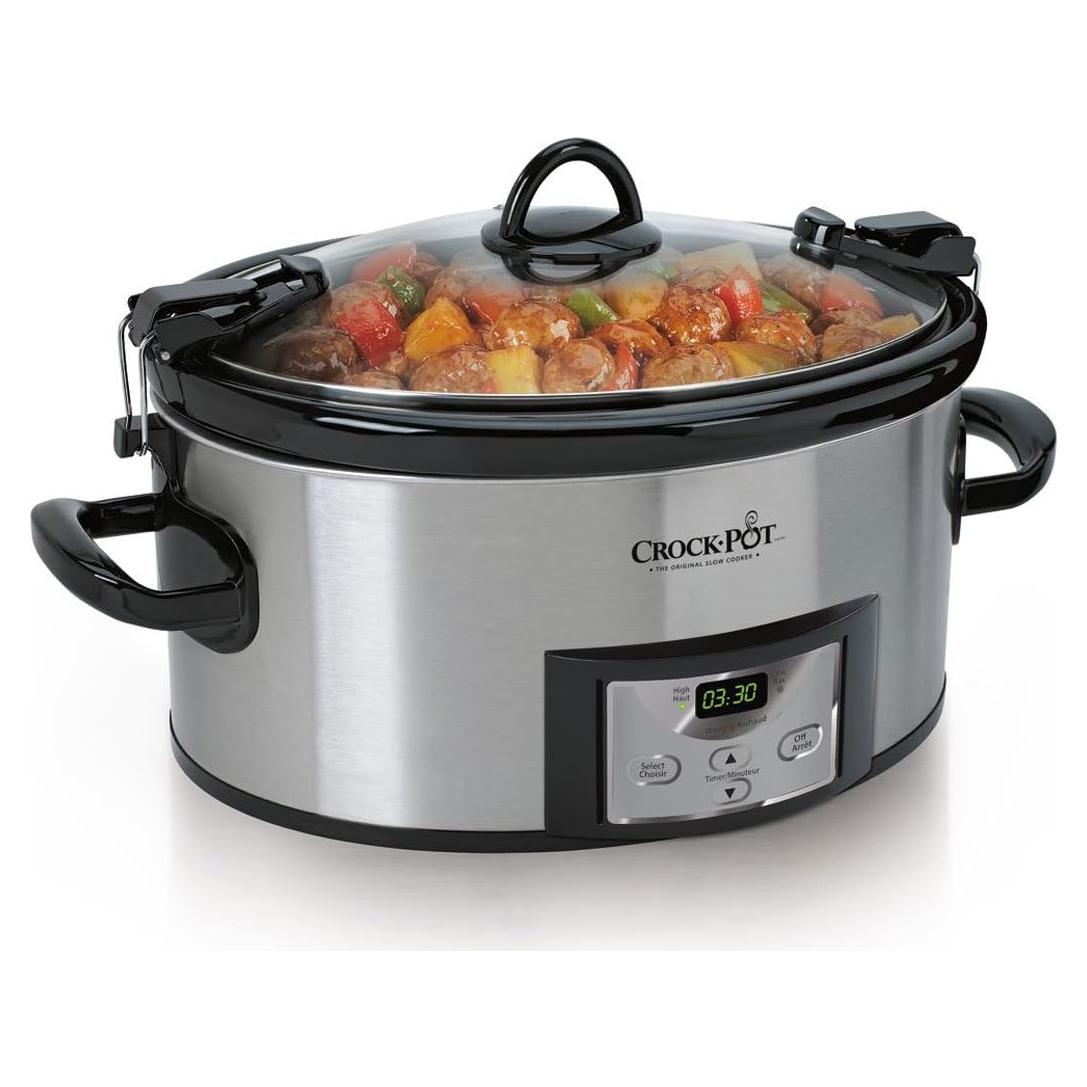 Crock-Pot Cocinero Lento 6 Cuartos Acero Inoxidable Programable