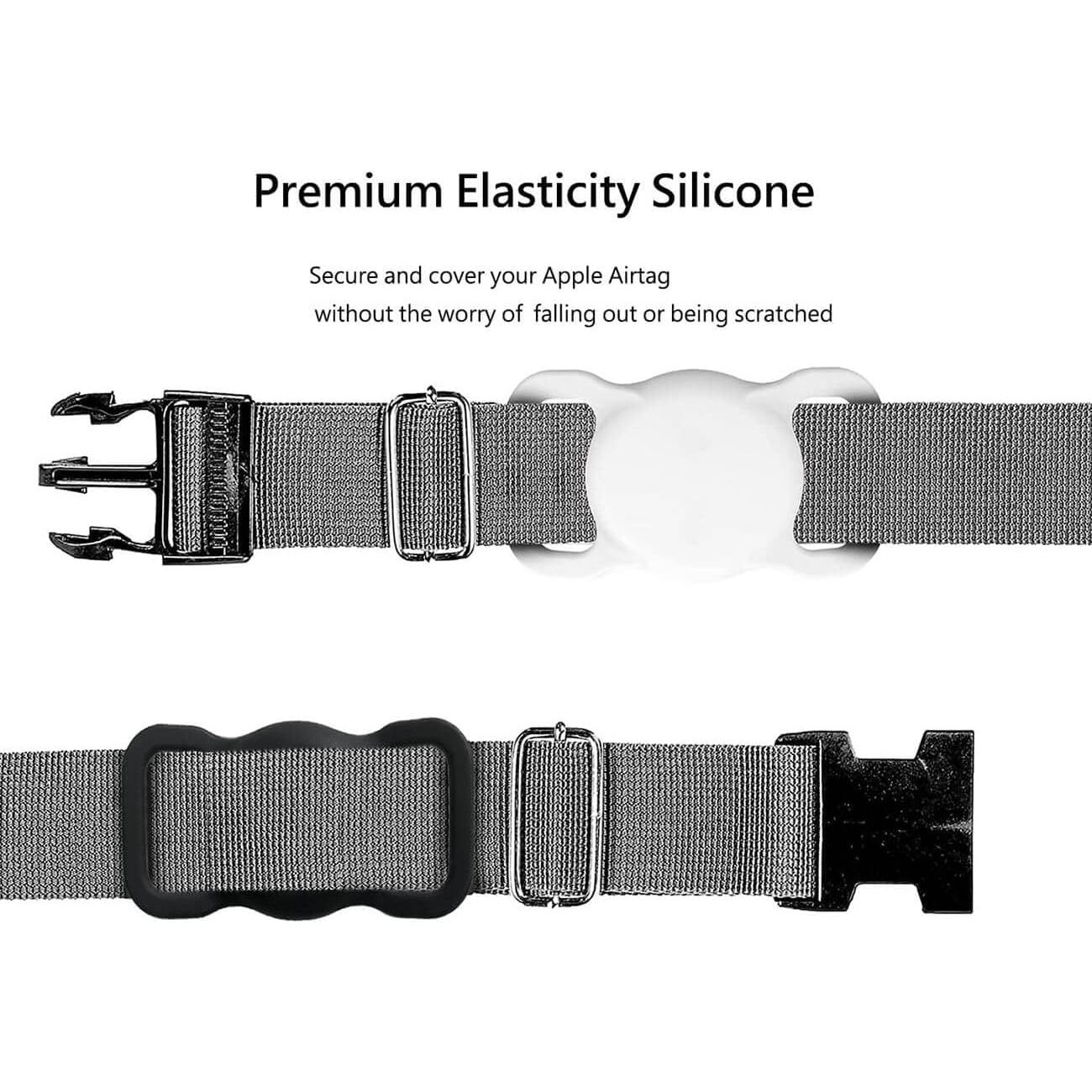 Soporte para Collar de Perro AirTag SWINCHO 2 Pack Negro y Blanco