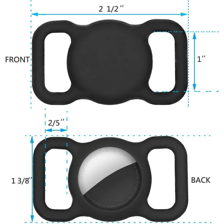 Soporte para Collar de Perro AirTag SWINCHO 2 Pack Negro y Blanco