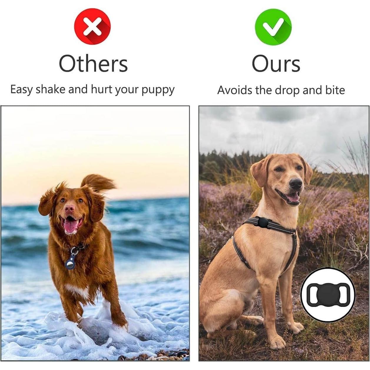 Soporte para Collar de Perro AirTag SWINCHO 2 Pack Negro y Blanco