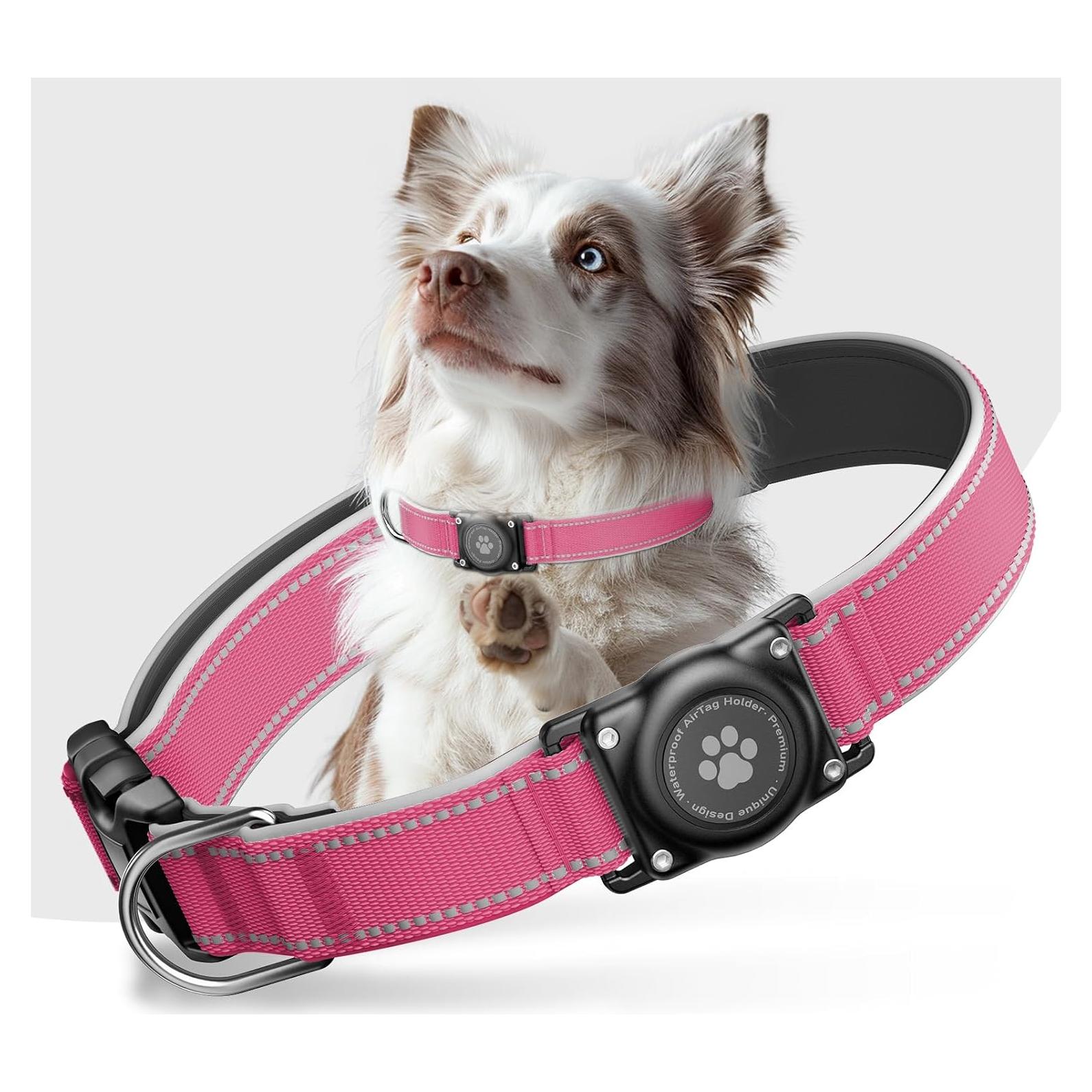 Collar para Perros Furrigo Airtag Impermeable Rosa S