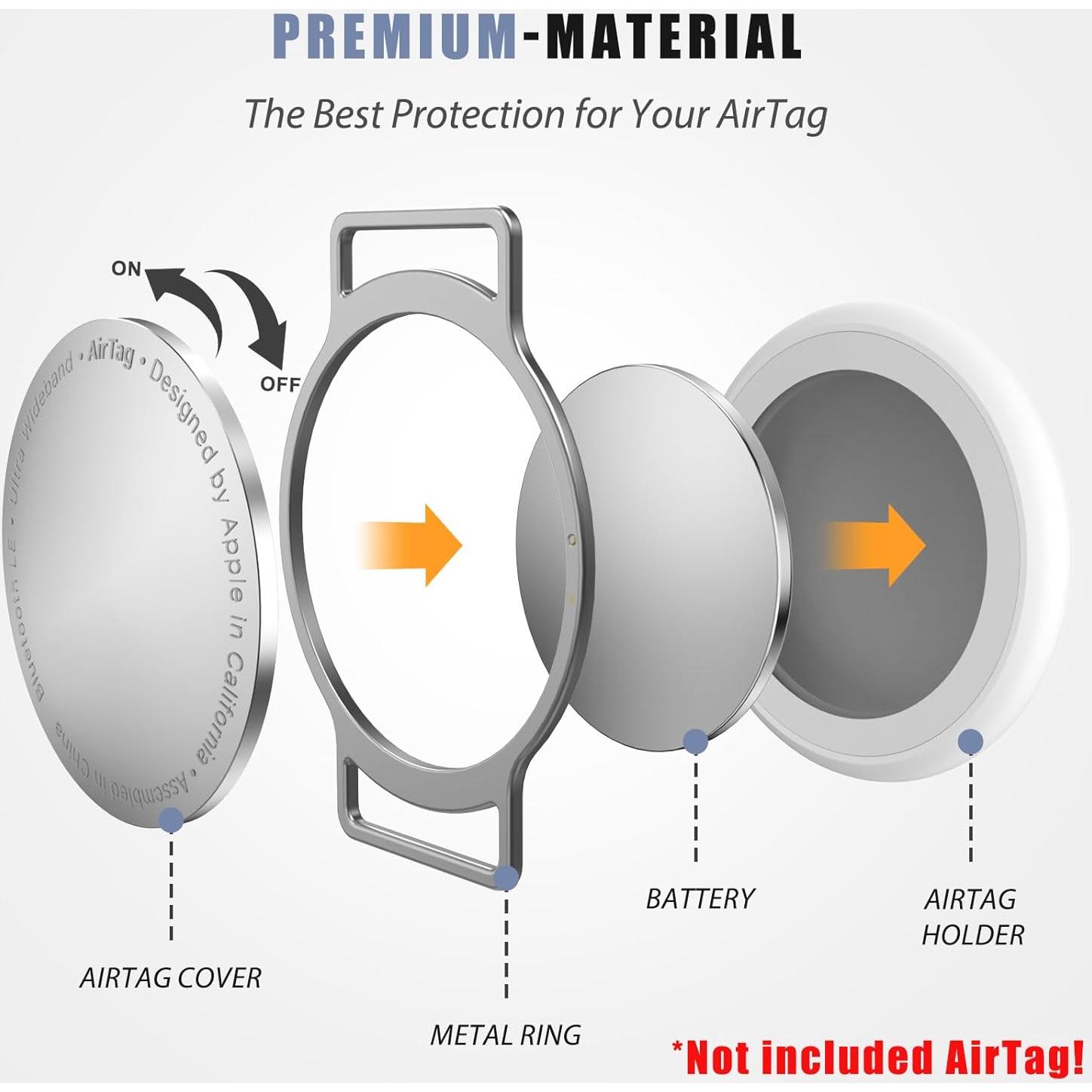 Collar para Gato Sucegi con Soporte AirTag Negro Ajustable