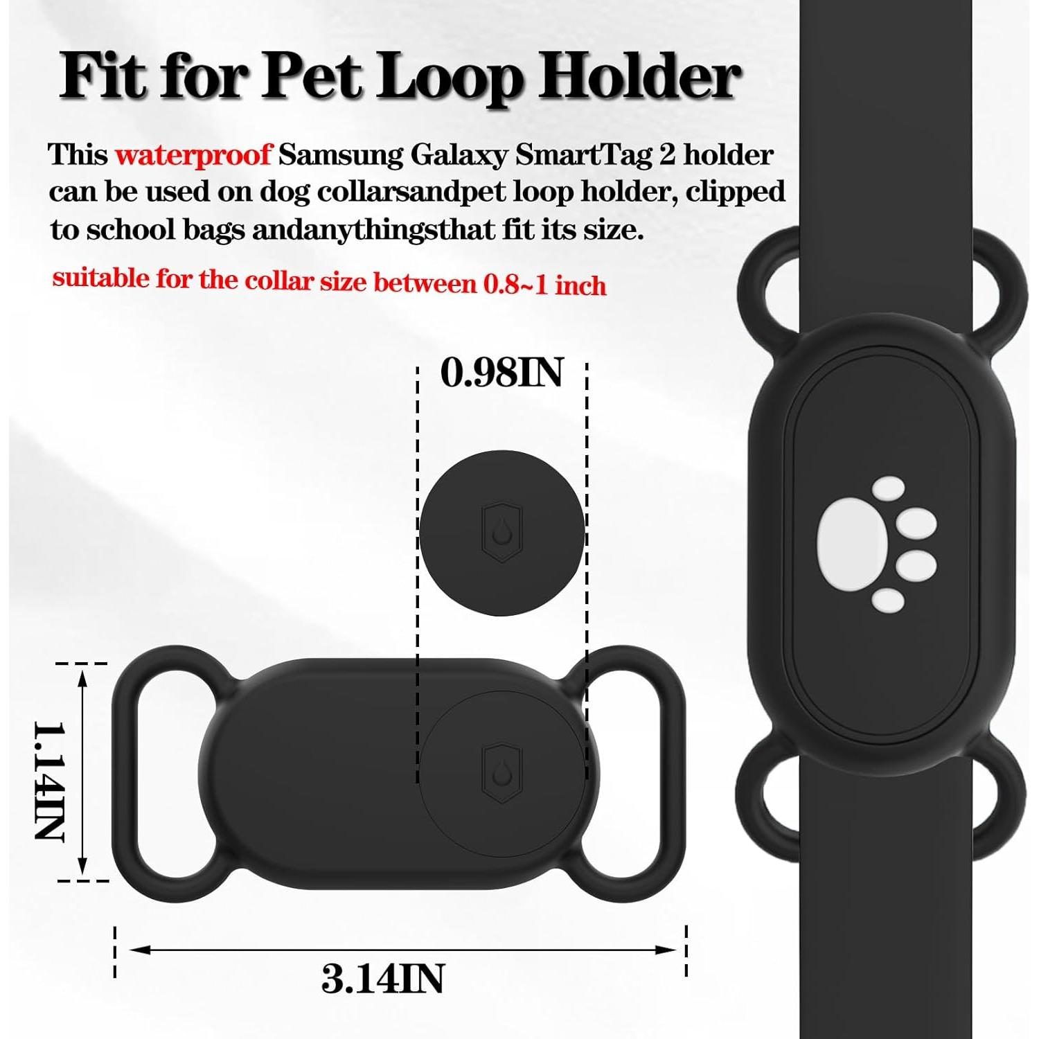 Soporte de Collar de Perro Rzttwl para SmartTag2 - 2 Paquetes