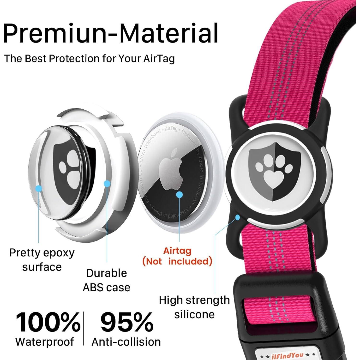 Collar Reflectante para Perros ILFINDYOU Rojo S 10-15"