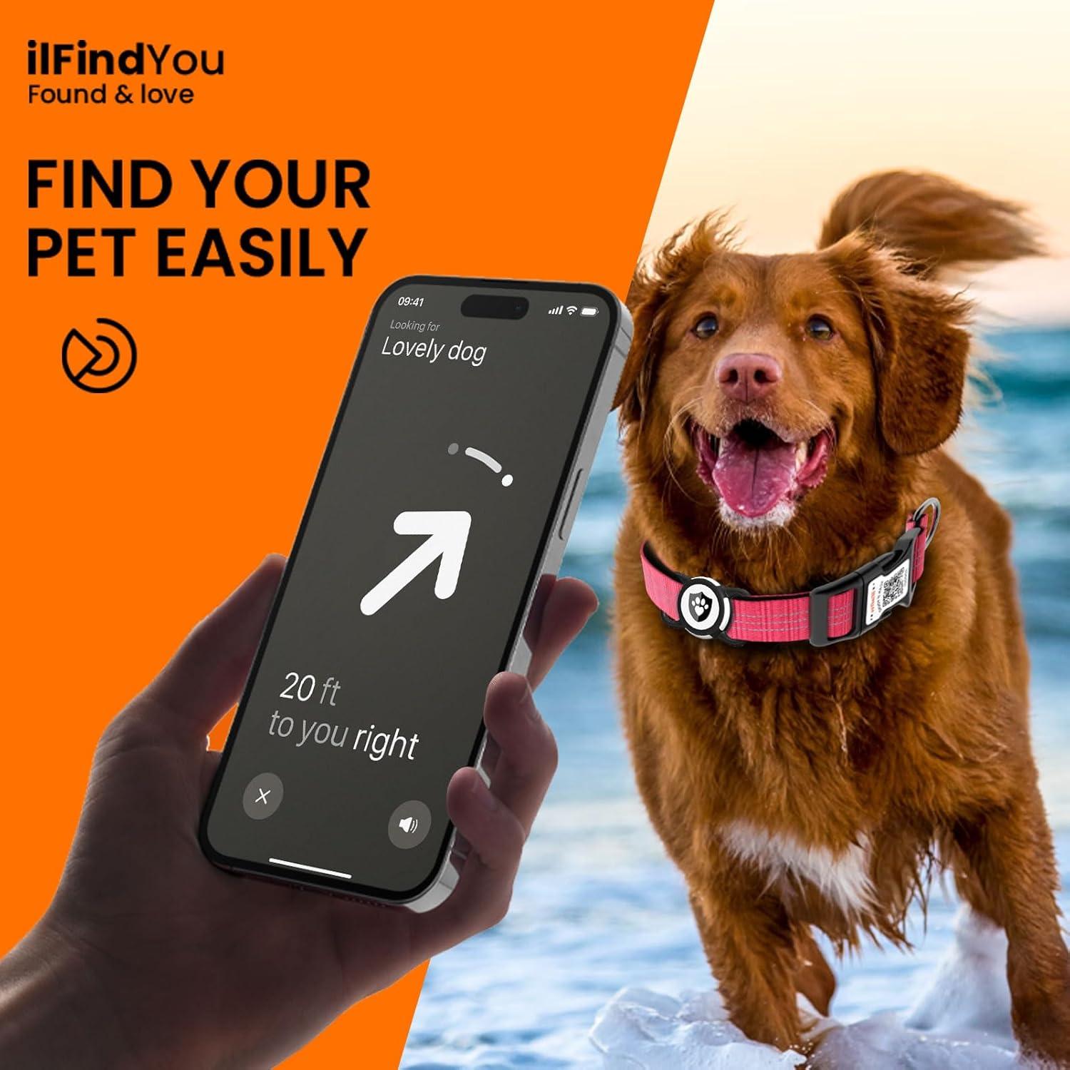 Collar Reflectante para Perros ILFINDYOU Rojo S 10-15"