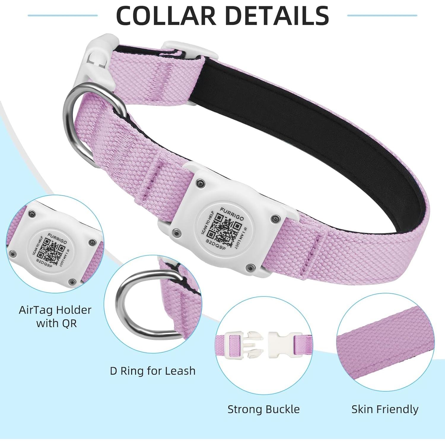 Collar para Perros Furrigo con AirTag y Código QR XL
