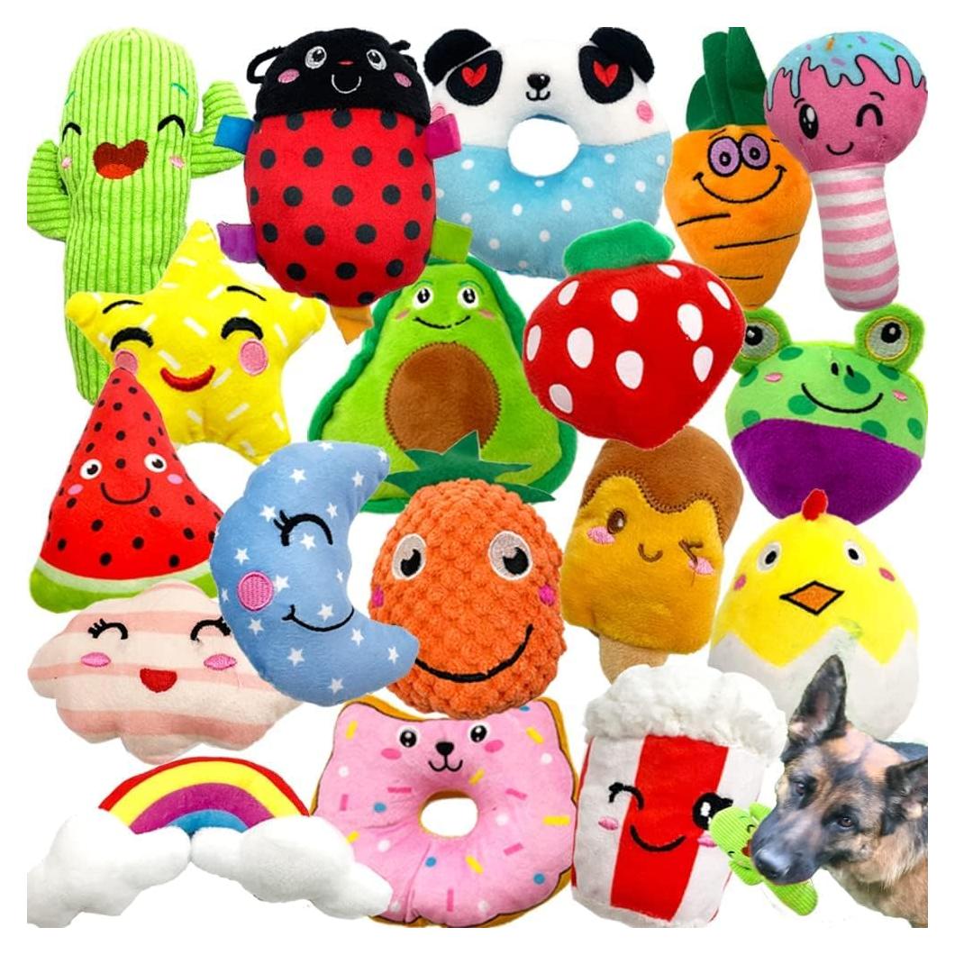 Paquete de 18 Juguetes de Peluche Squeaky Jalousie