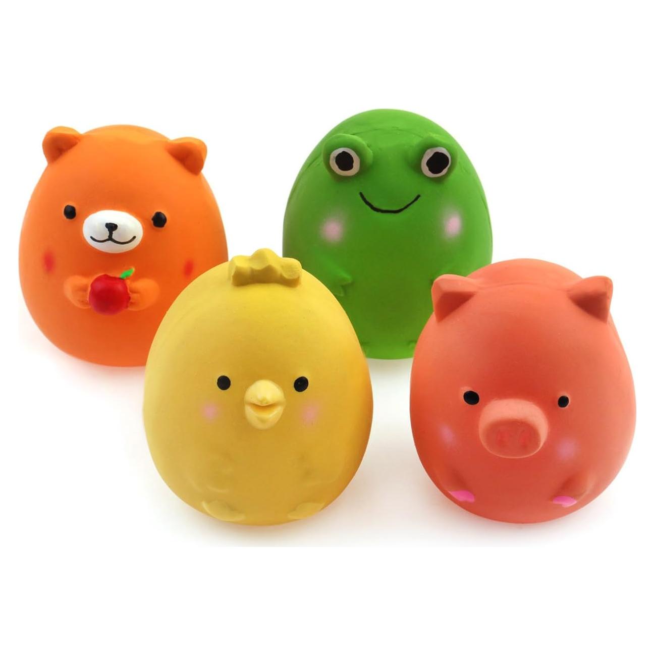 Juguetes para Perros Pequeños Chiwava 4 Piezas Goma Squeak