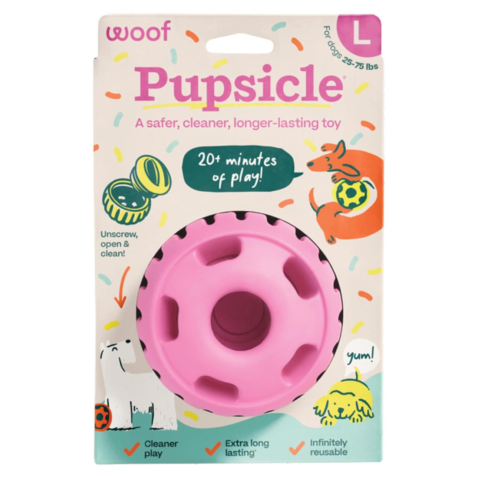 Juguete Interactivo para Perros WOOF Fiesta Pupsicle Rosa