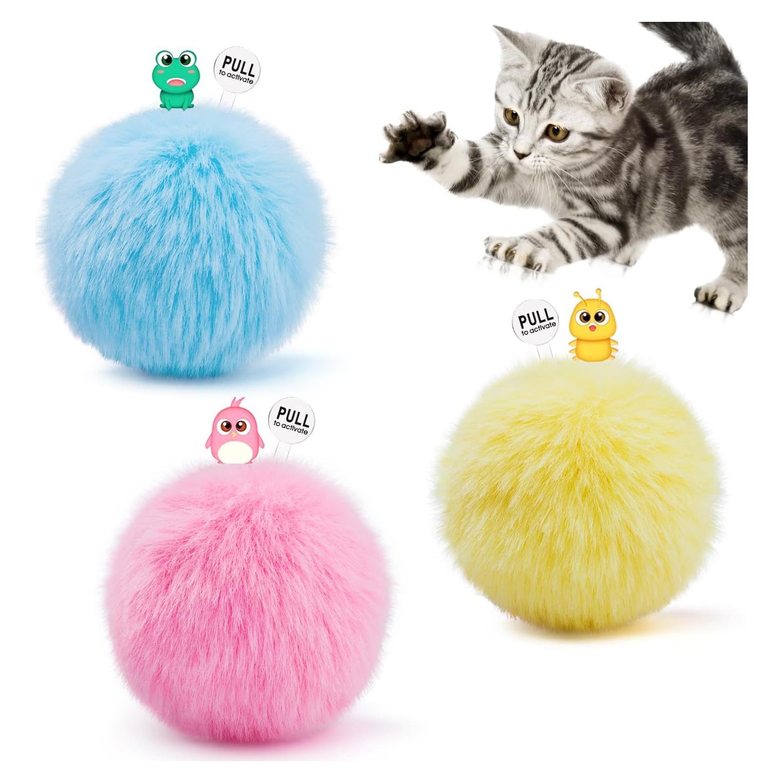 Pelotas Interactivas para Gatos Potaroma con Catnip - 3 Piezas