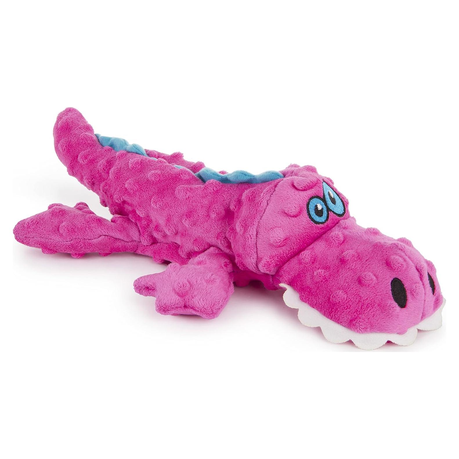 Juguete de Peluche Squeaky goDog Gators Rosa Grande