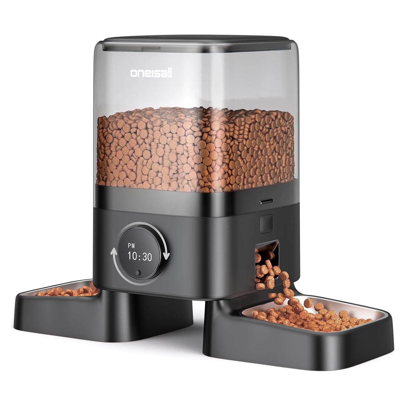 Comedero Automático para Gatos Oneisall 5L 2 Gatos Programable