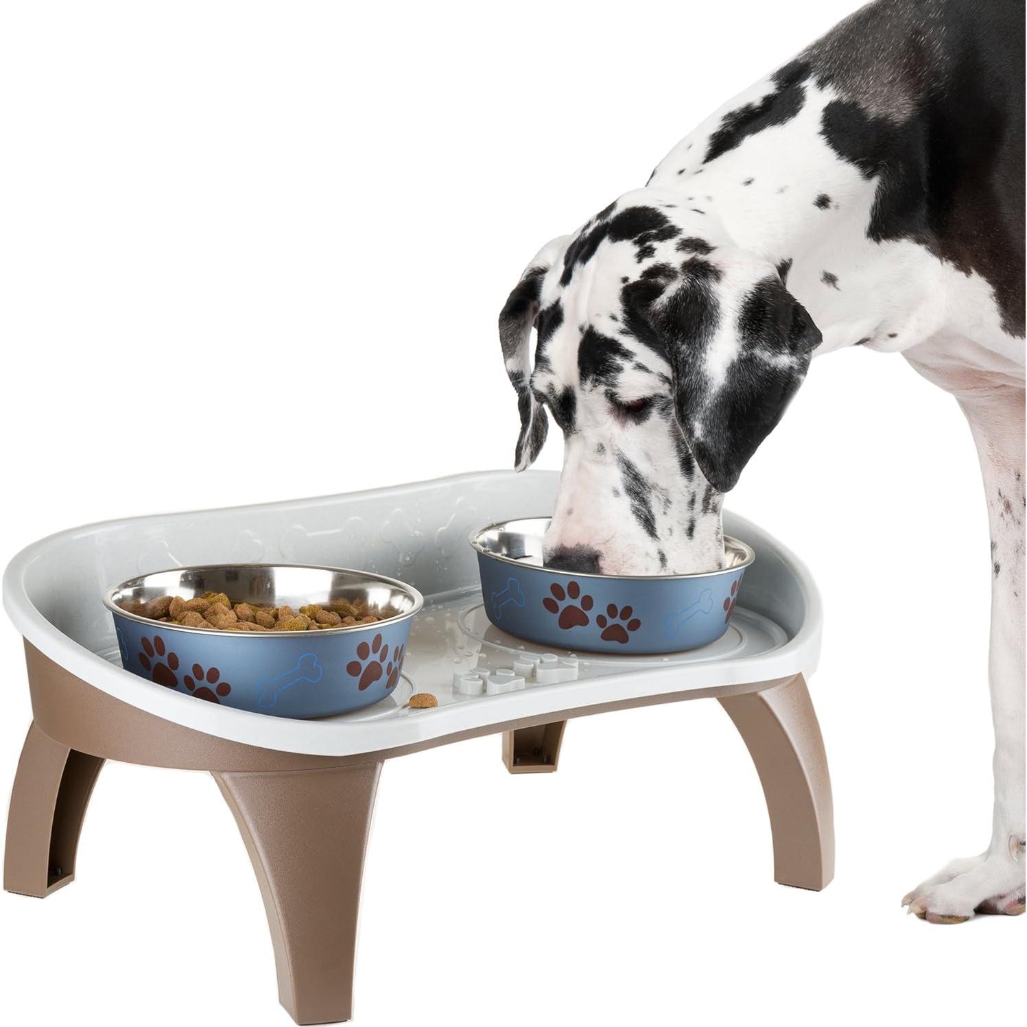 Bandeja Elevada para Perros PETMAKER con Platos 1,42 L