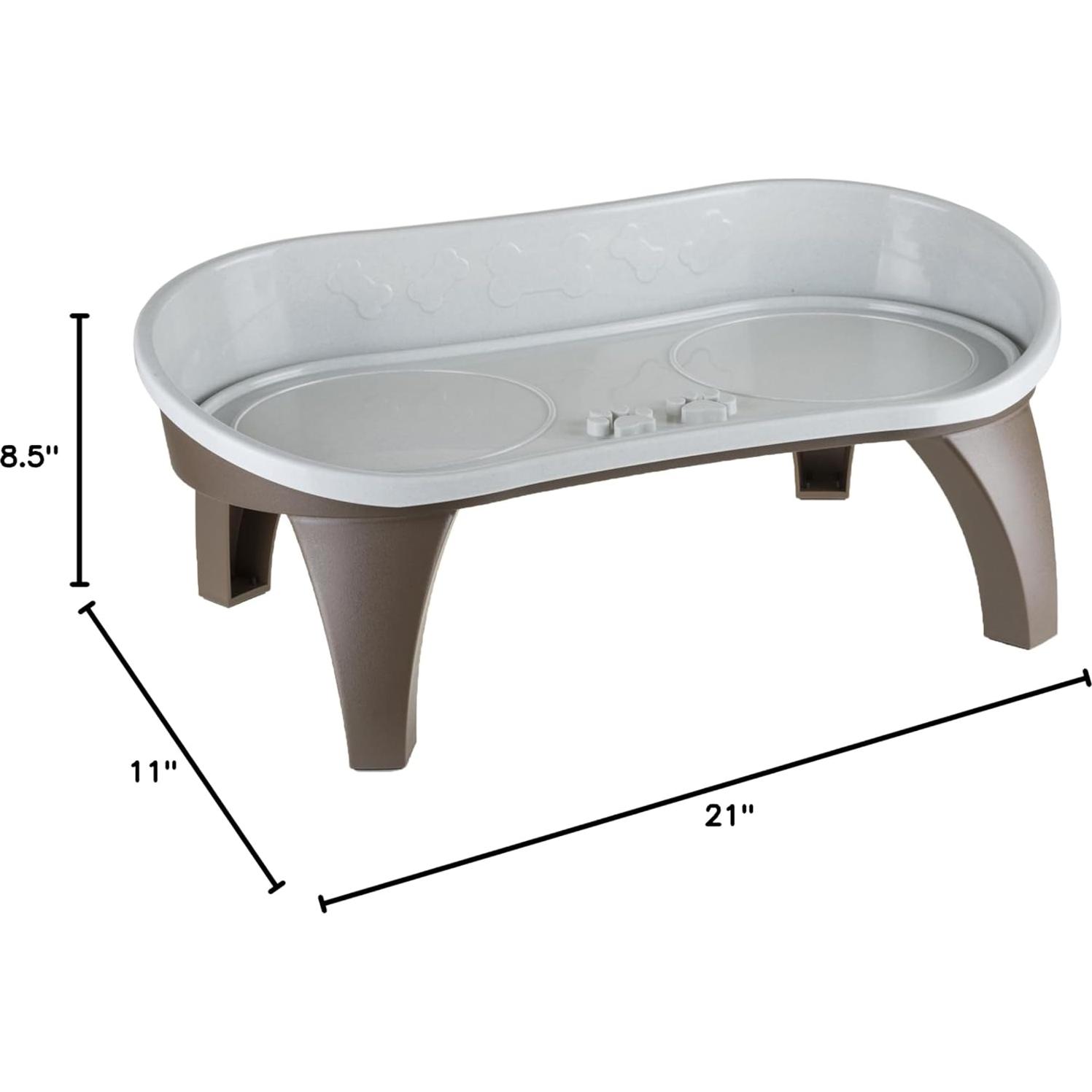 Bandeja Elevada para Perros PETMAKER con Platos 1,42 L