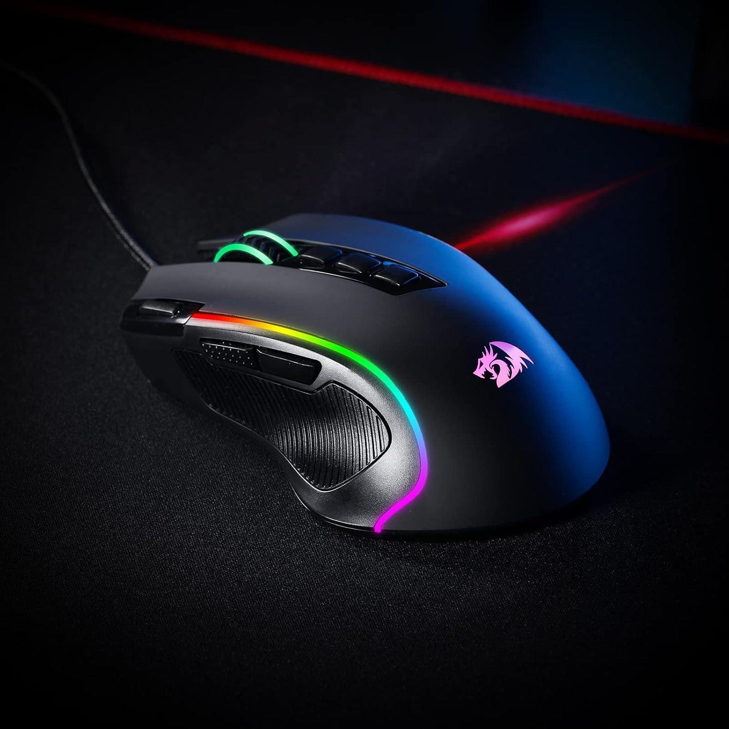 Ratón Gaming Redragon M612 Predator RGB 8000 DPI 11 Botones