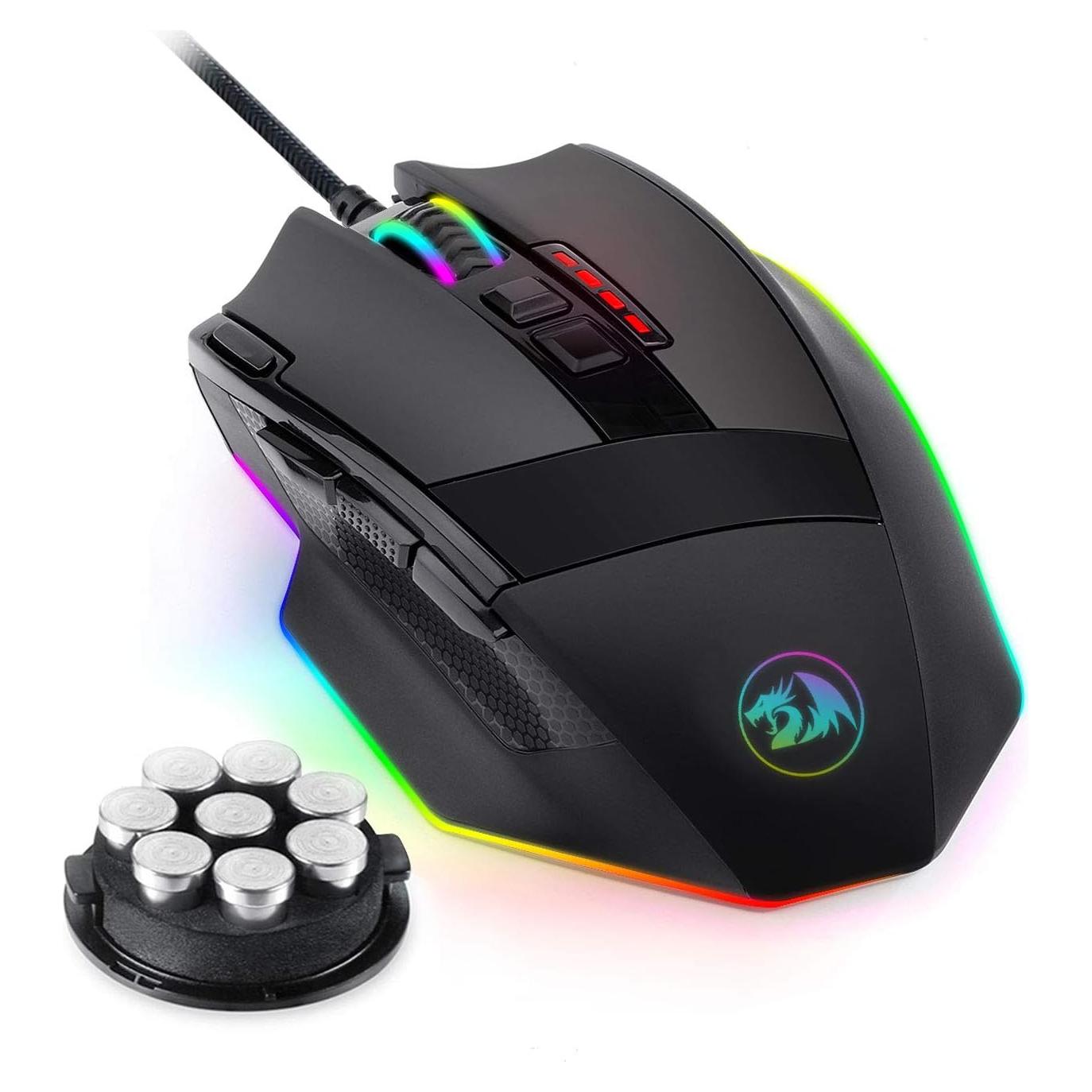 Ratón Gaming Redragon M801 RGB 16000 DPI 9 Botones Negro
