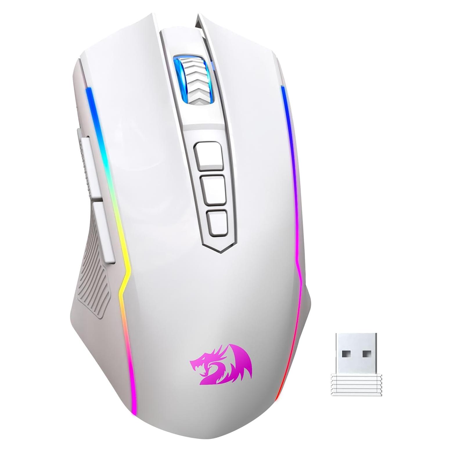 Ratón Gaming Inalámbrico Redragon M914, 12000 DPI, RGB