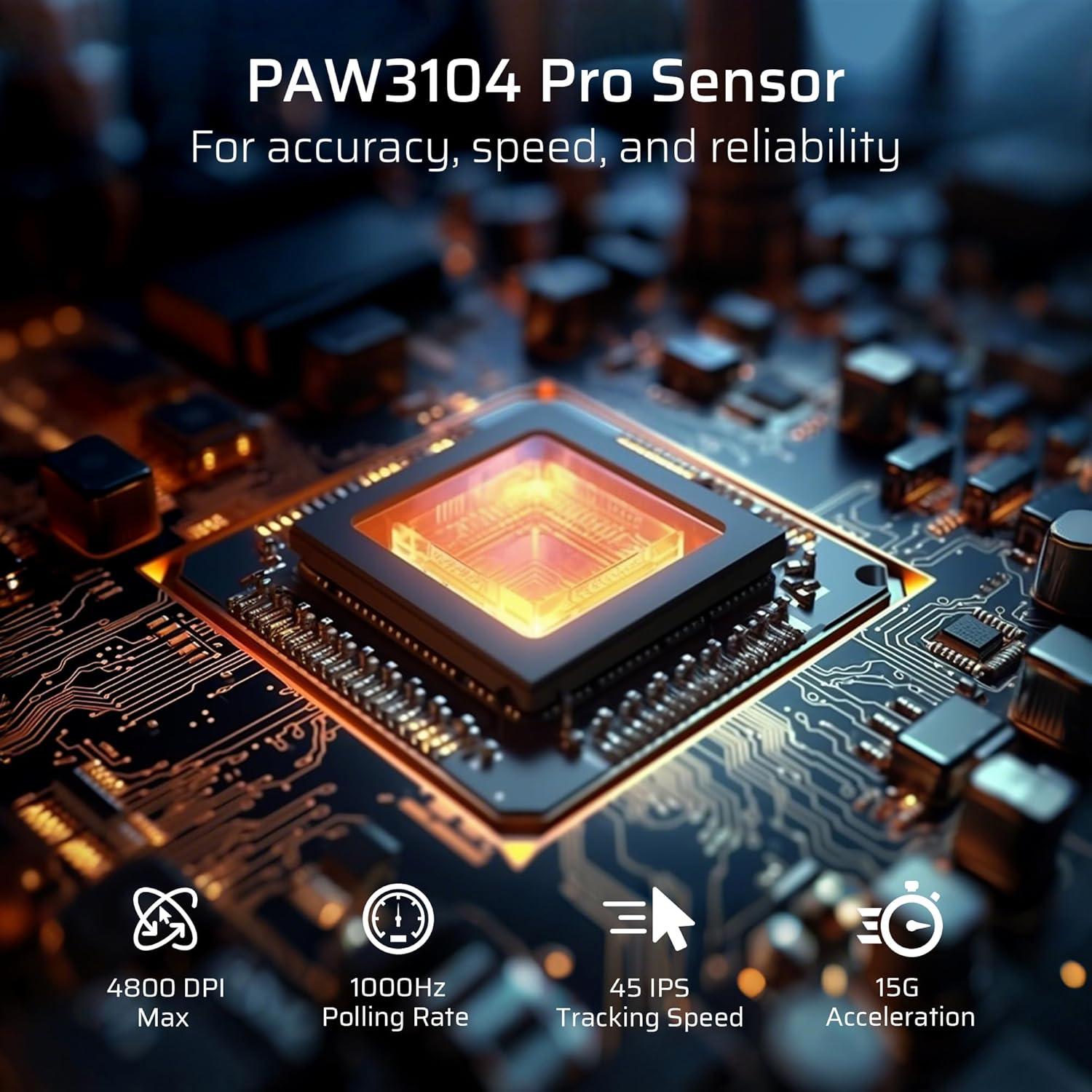 Ratón Gaming Inalámbrico LTC GM023 79g Ergonométrico 4800 DPI