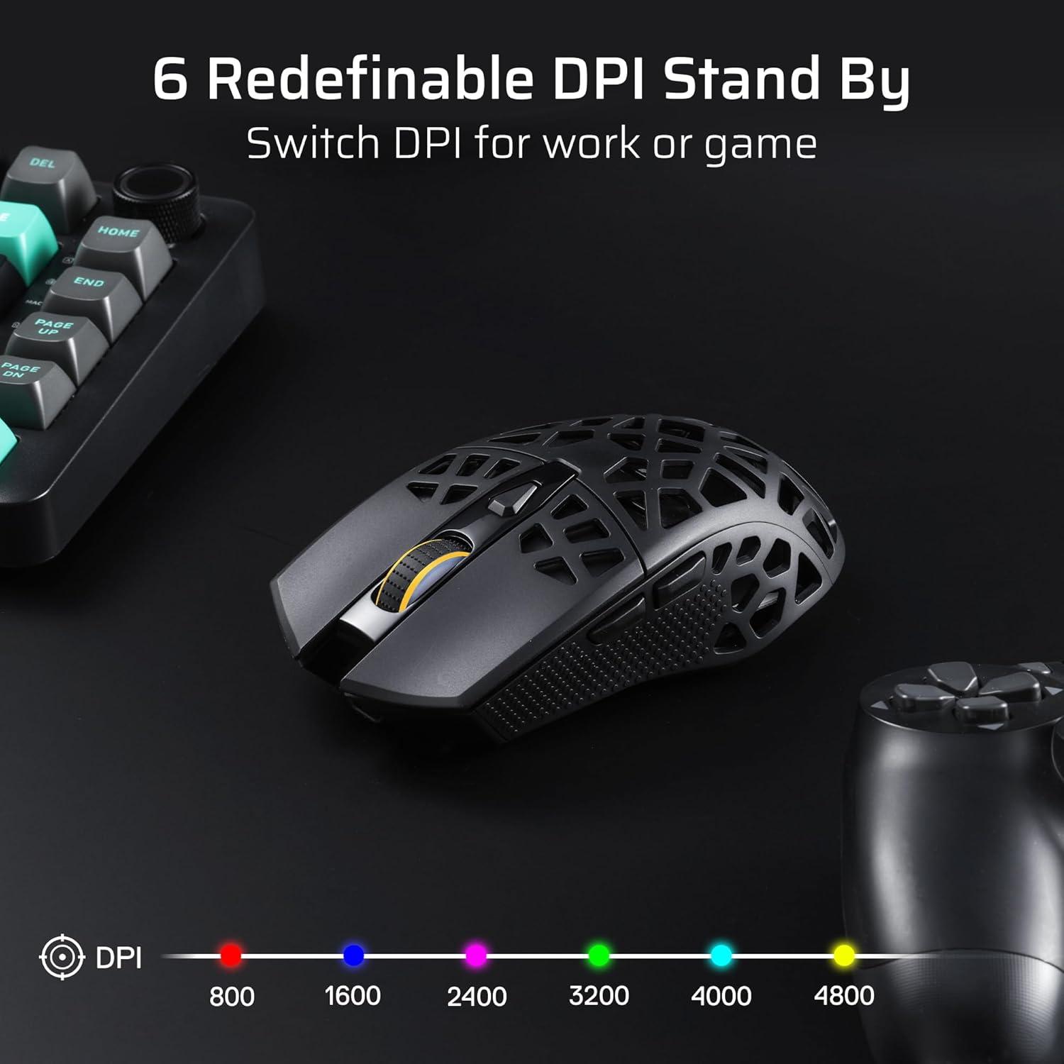 Ratón Gaming Inalámbrico LTC GM023 79g Ergonométrico 4800 DPI