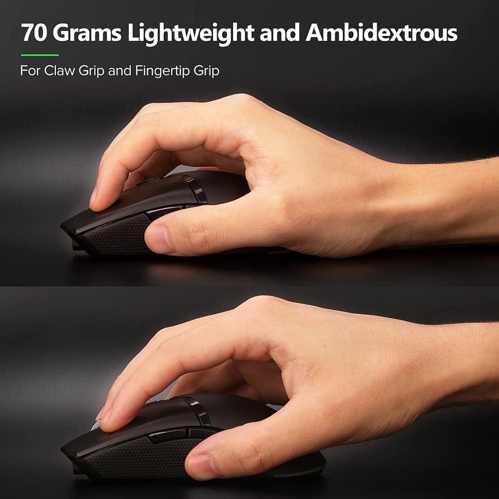 DeLUX M800PRO Ratón Gaming Inalámbrico 19000DPI Negro