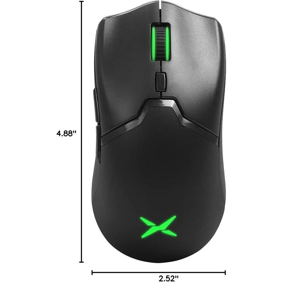 DeLUX M800PRO Ratón Gaming Inalámbrico 19000DPI Negro