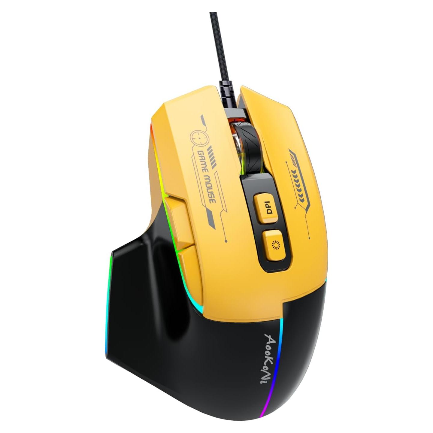 Ratón para Juegos AooKoNi WF-05 Ergonómico RGB 7200 DPI