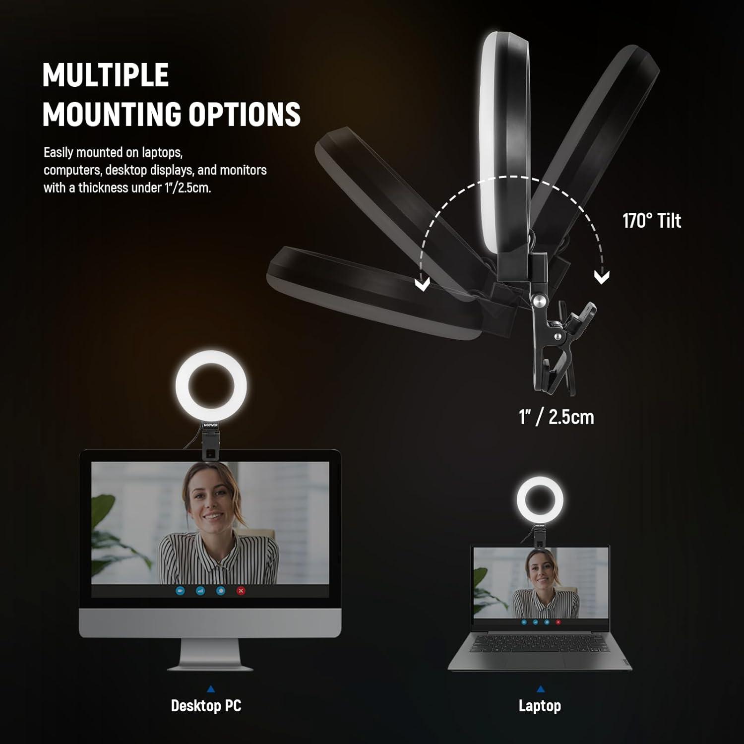 Luz de Anillo LED NEEWER BR60 para Videoconferencias 10W