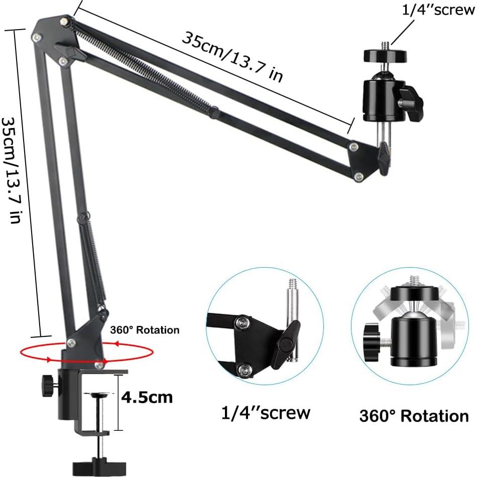Soporte de trípode para cámara TH-YIYANT, brazo articulado