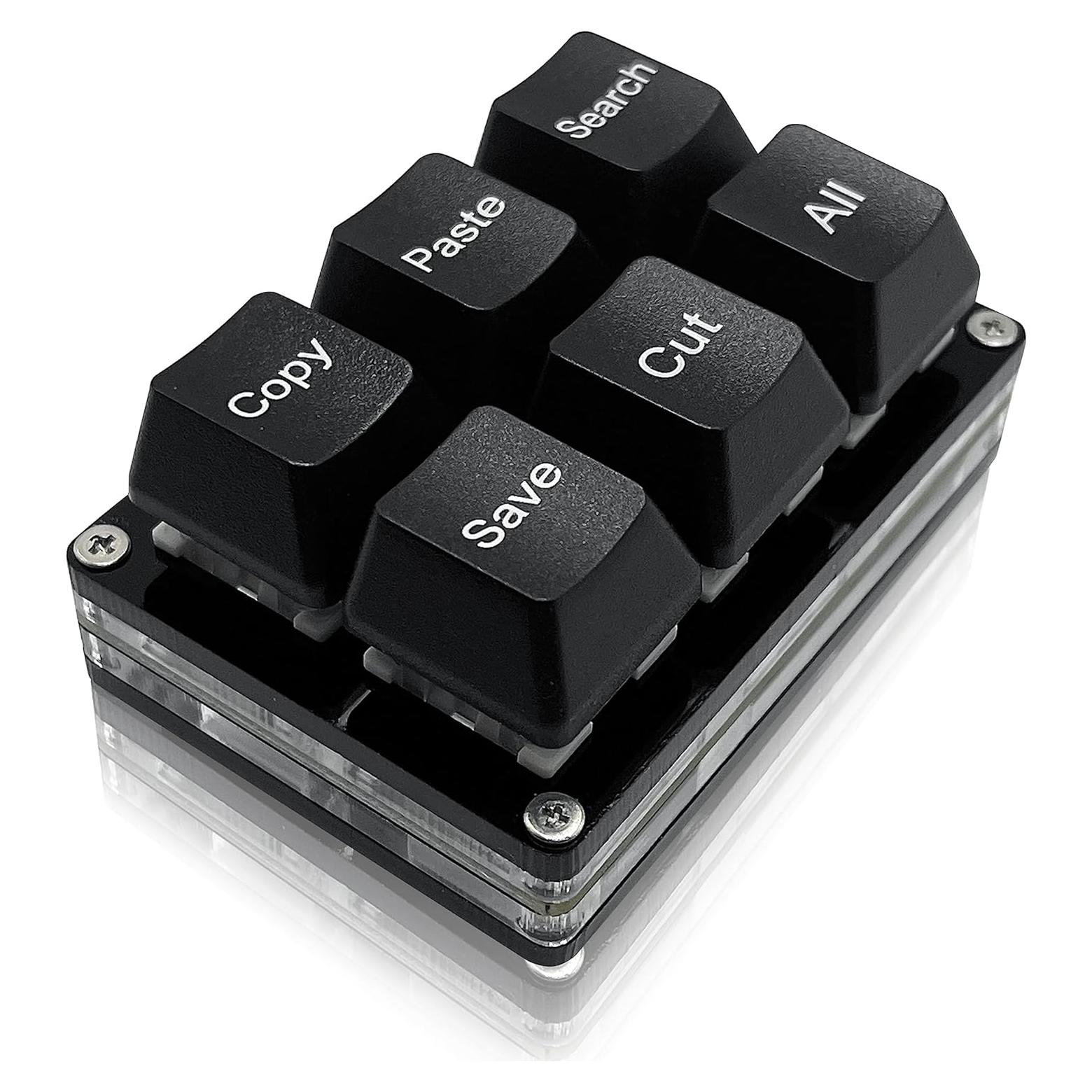 Teclado Mecánico Programable Mini BTXETUEL Negro 6 Teclas