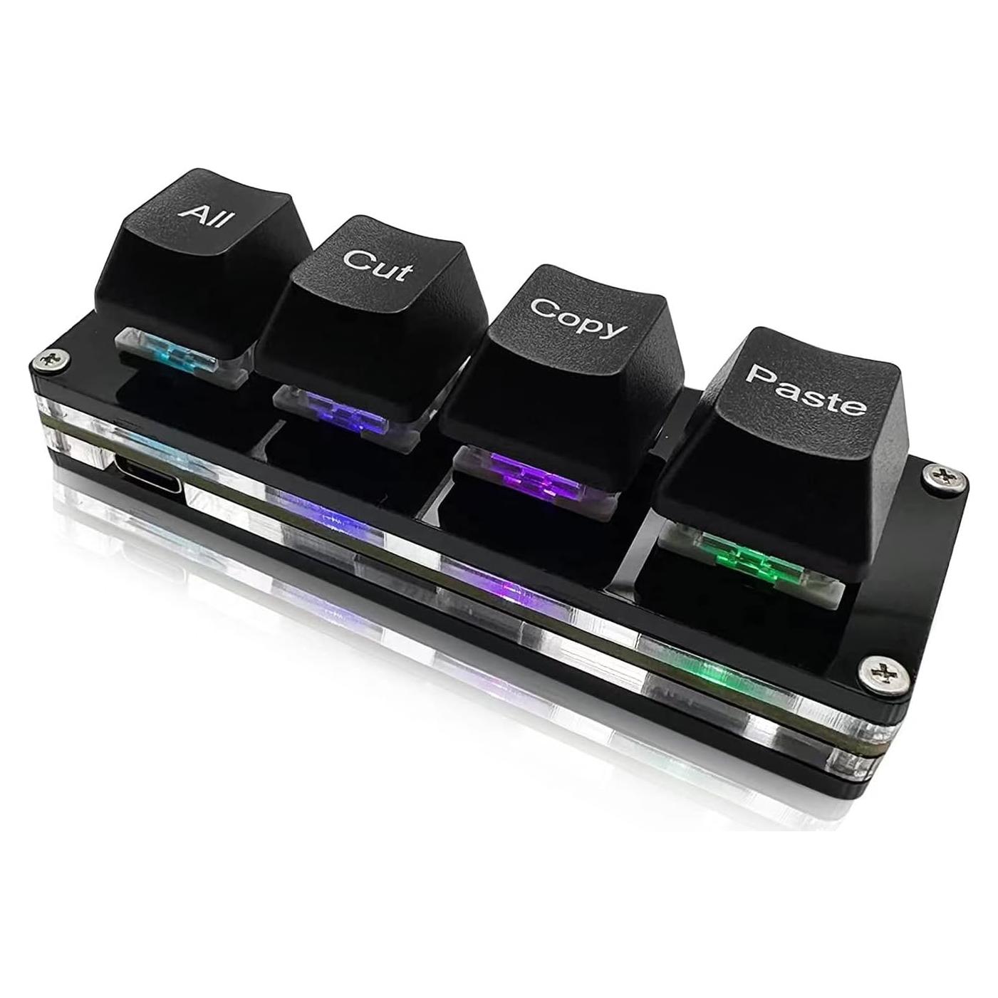 Teclado Mini Mecánico RGB BTXETUEL 4 Teclas Programable