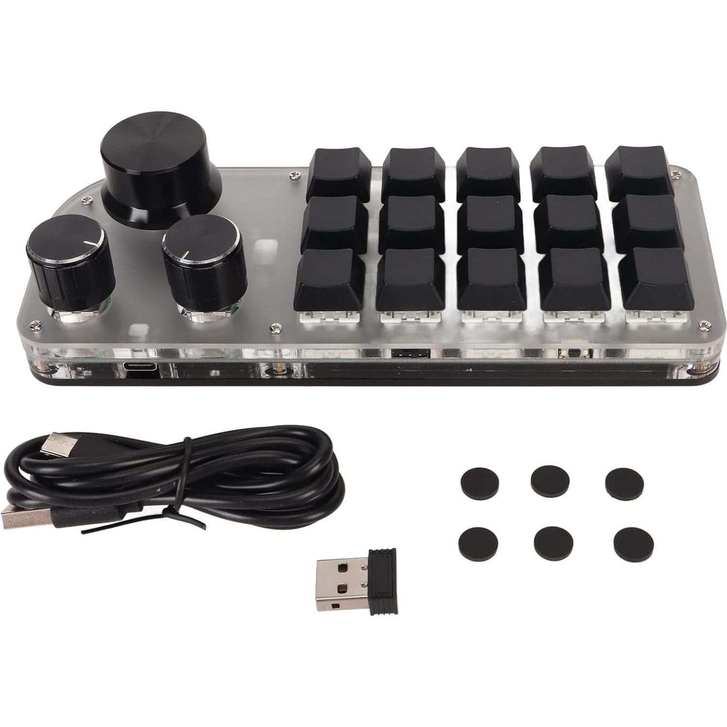 Teclado Mecánico Programable Sanpyl 15 Teclas 3 Perillas