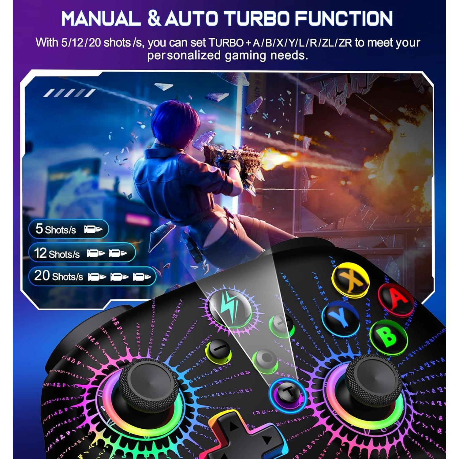 Controlador Inalámbrico Nintendo Switch Pro Negro-Mágico