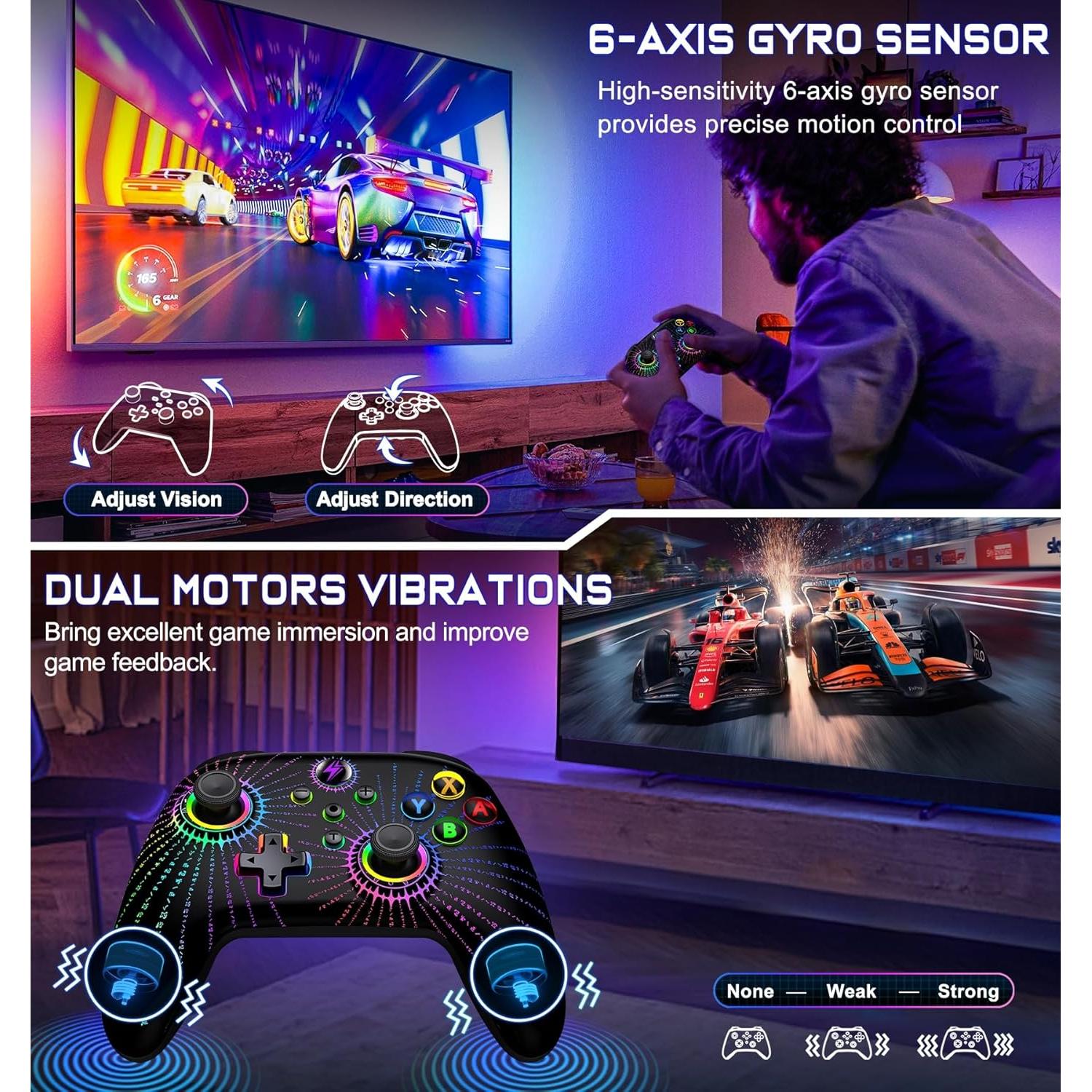 Controlador Inalámbrico Nintendo Switch Pro Negro-Mágico