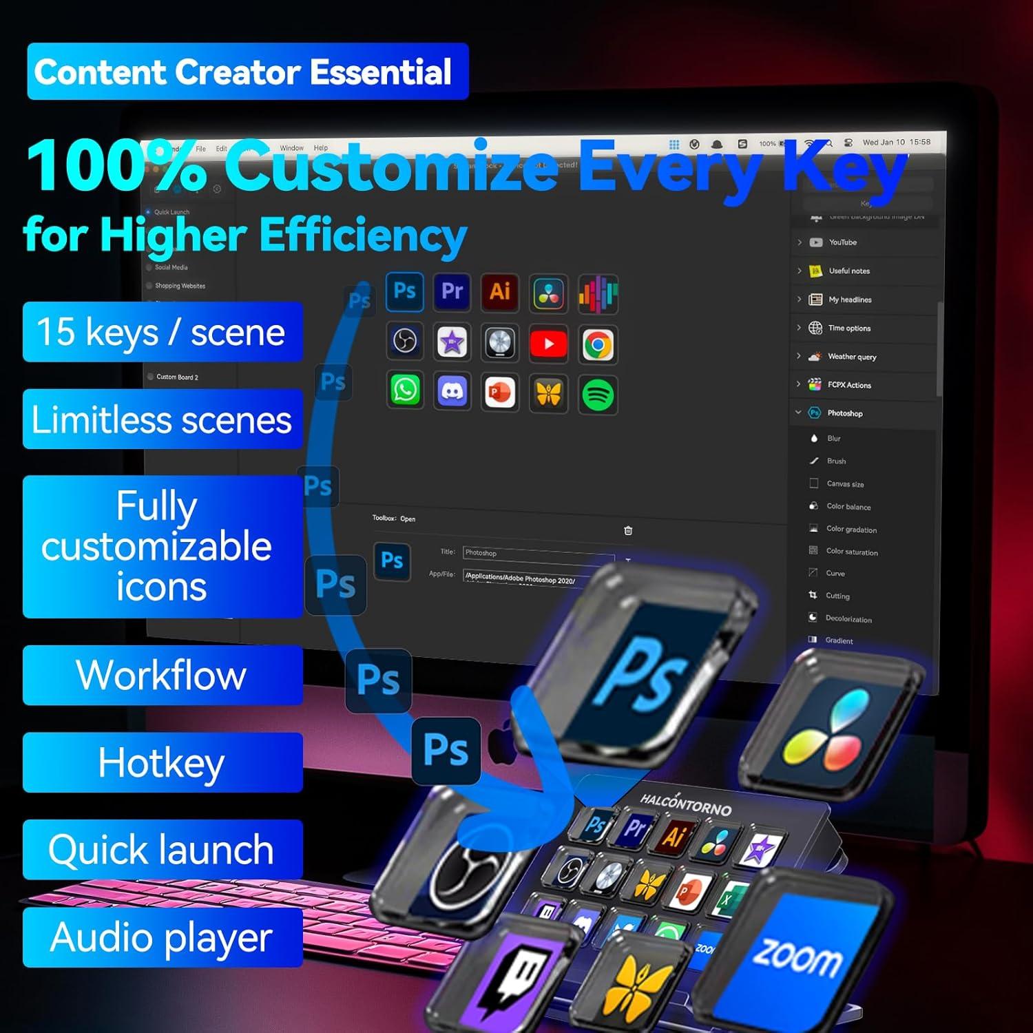 Dock de Transmisión HALCONTORNO para Steamdeck y PC