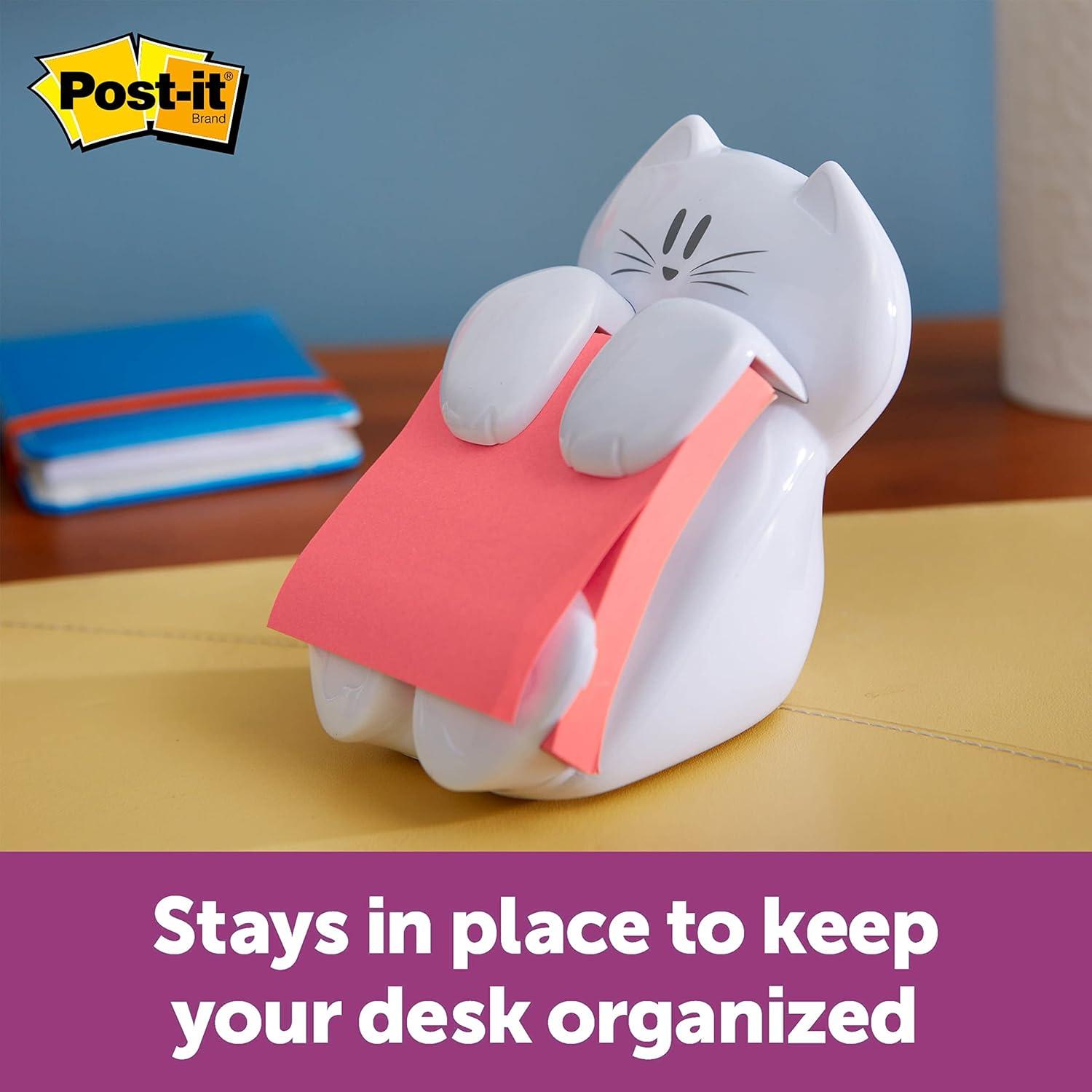 Dispensador de Notas Post-it Gato Blanco 3x3 cm CAT-330
