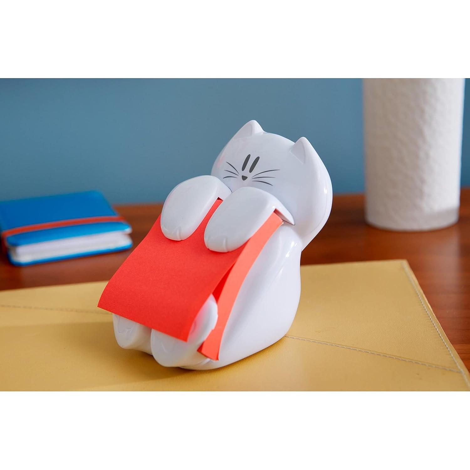 Dispensador de Notas Post-it Gato Blanco 3x3 cm CAT-330