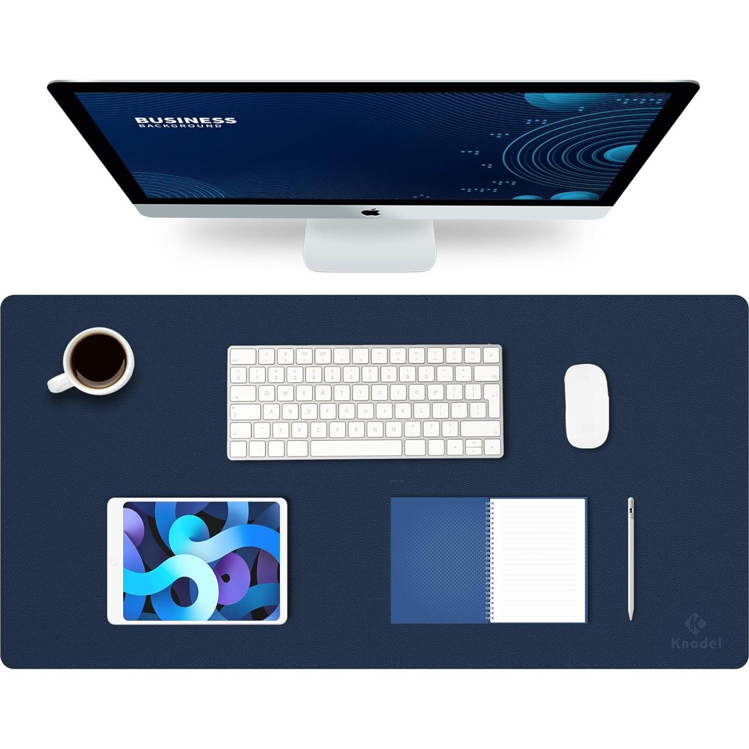 Alfombrilla de Oficina K KNODEL Cuero Sintético 80x40cm Azul