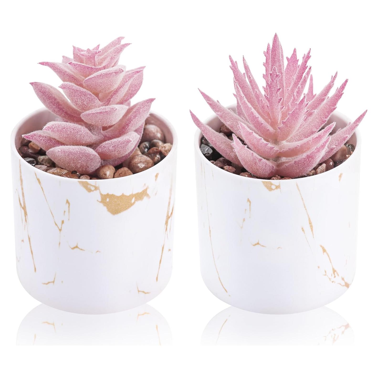 Set 2 Plantas Suculentas Artificiales Der Rose Rosa