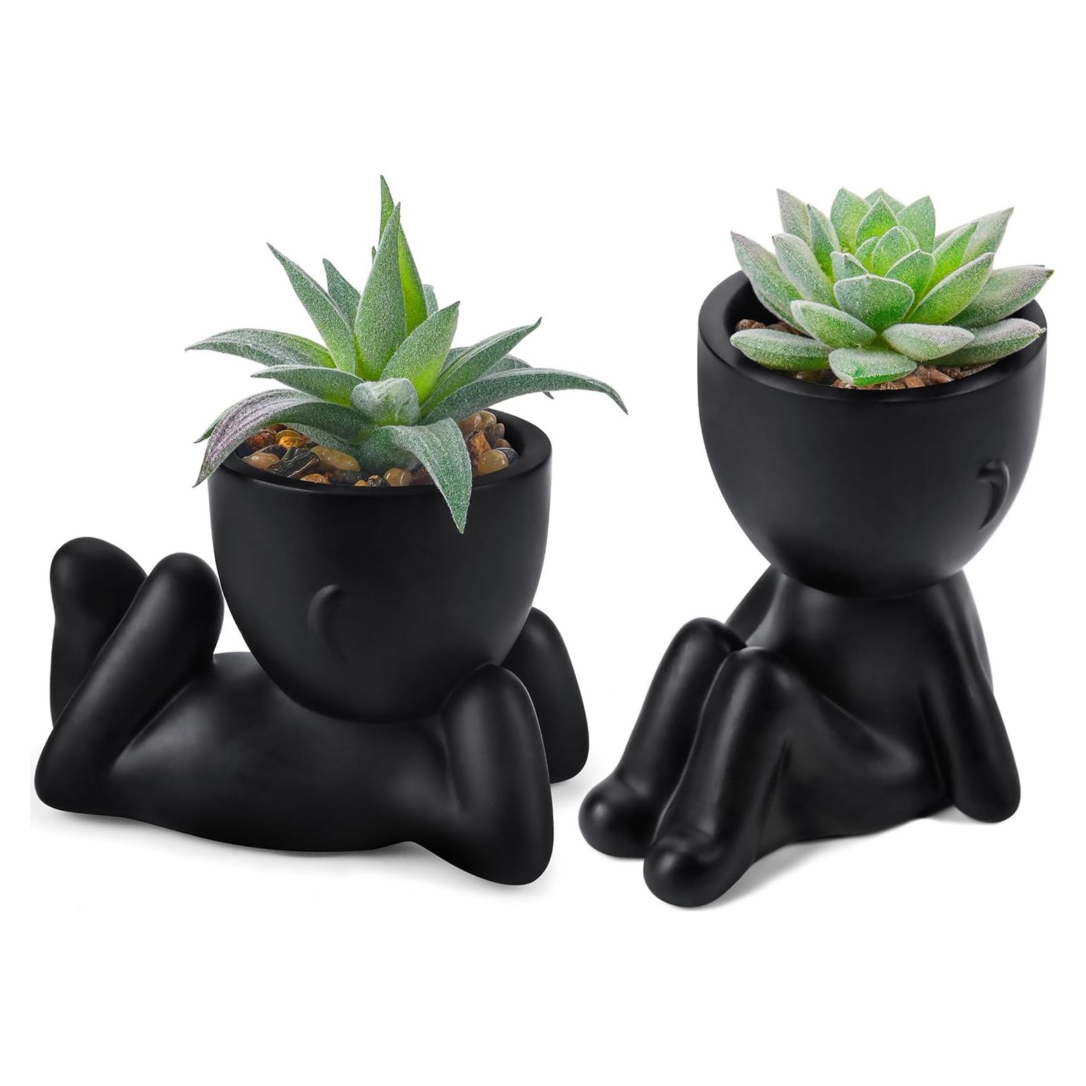 Set de 2 Plantas Suculentas Artificiales Der Rose 10.9 cm