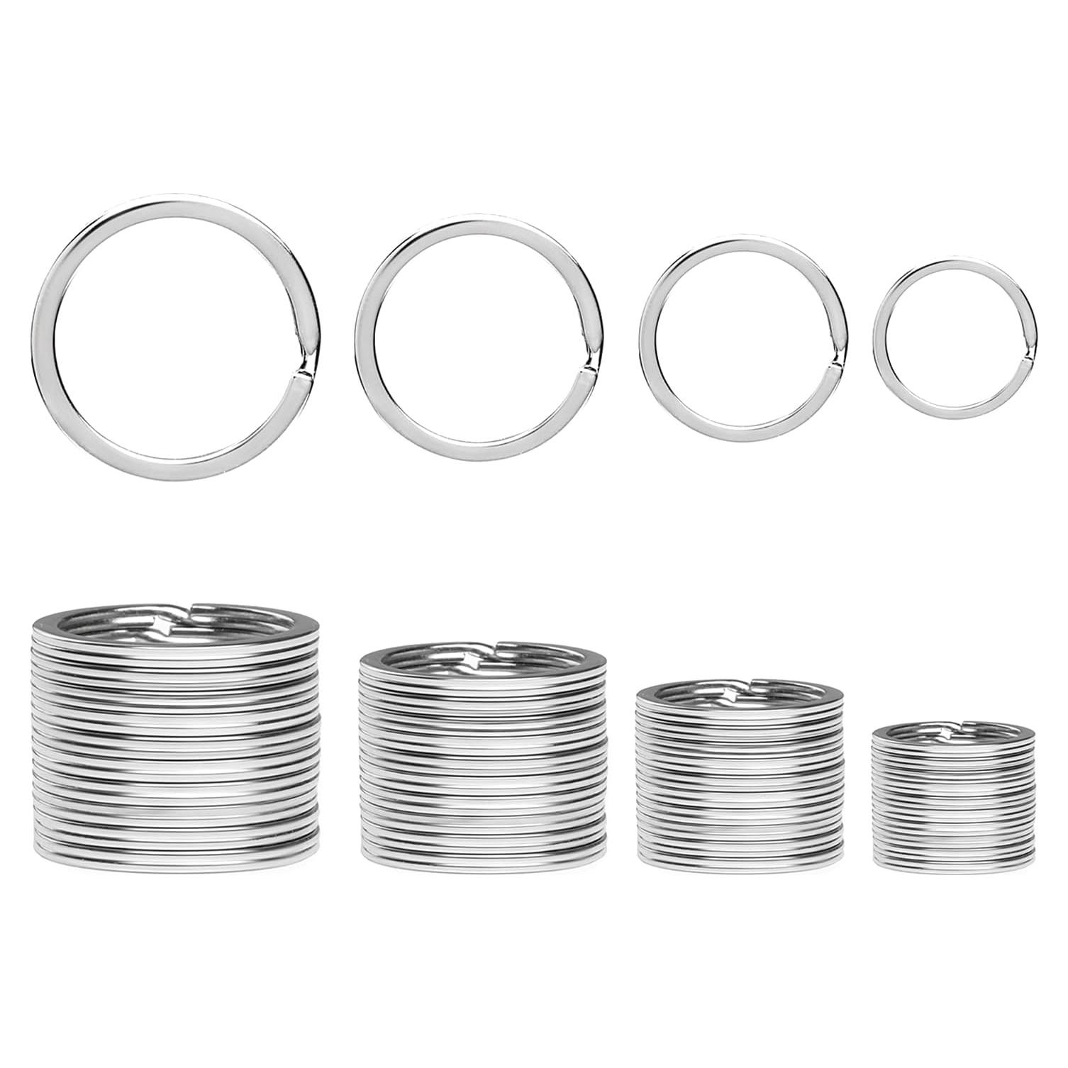 Paquete de 40 Anillos de Llave de Metal ZoloAJay Plata