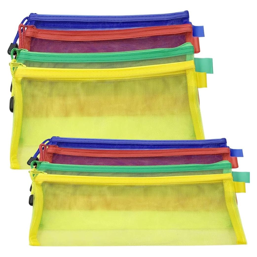 Bolsa Cosmética de Malla 8 Piezas Nylon Organizador Viaje