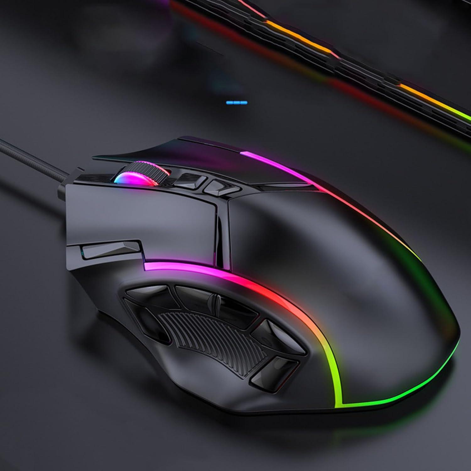 Ratón Gaming Ciciglow X15 Con Cable 12800DPI RGB 12 Botones