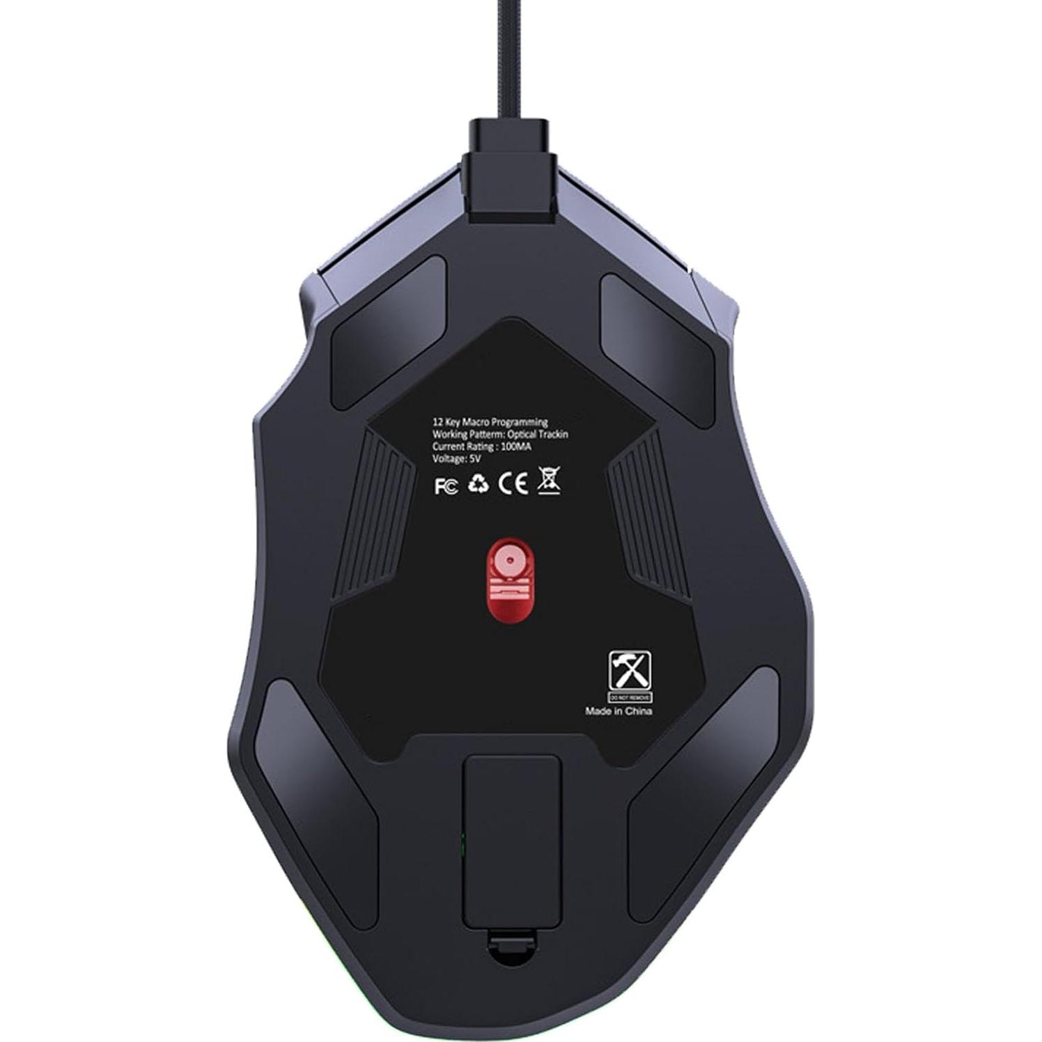Ratón Gaming Ciciglow X15 Con Cable 12800DPI RGB 12 Botones