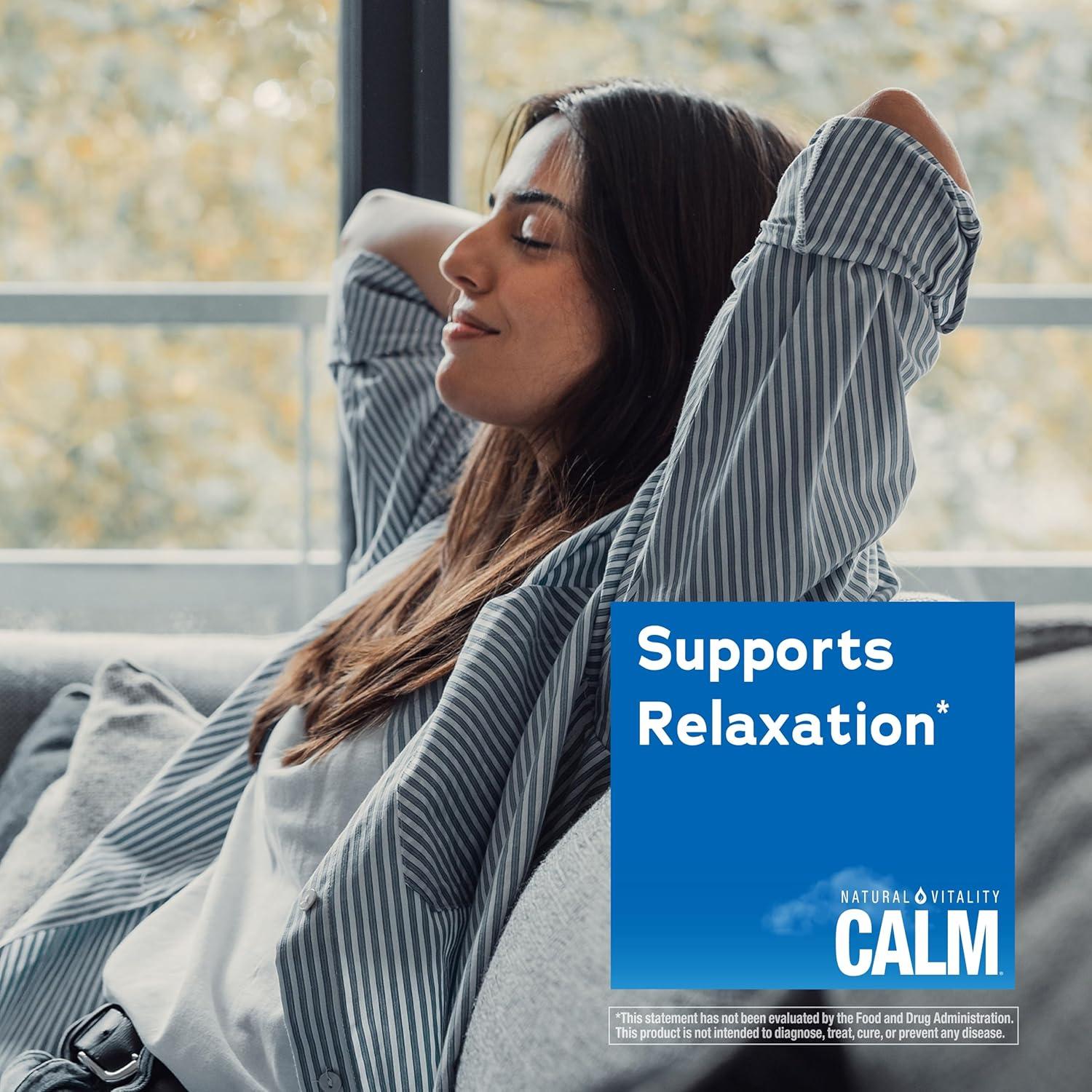 Suplemento de Magnesio Natural Vitality Calm 454 g Limón Frambuesa