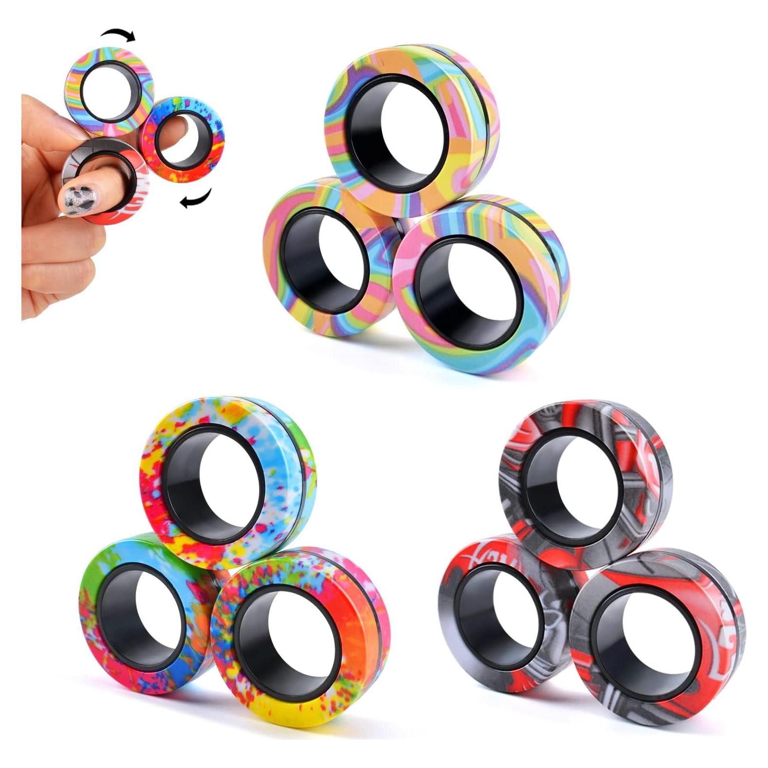 Conjunto de Juguetes Antiestrés Magnéticos Cevioce 9 Piezas