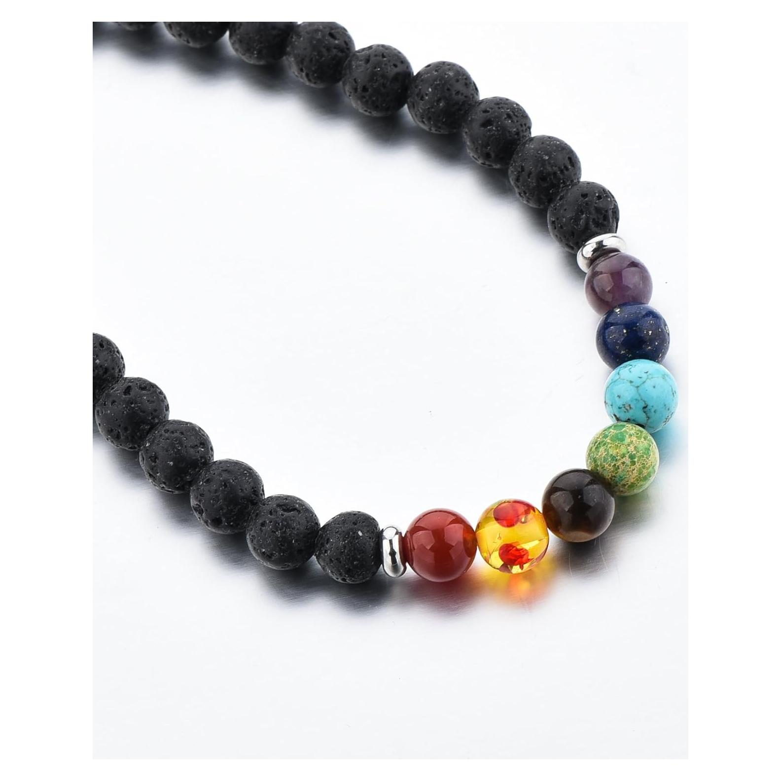 Collar de Lava Volcánica Mystiqs 45.72 cm Aromaterapia