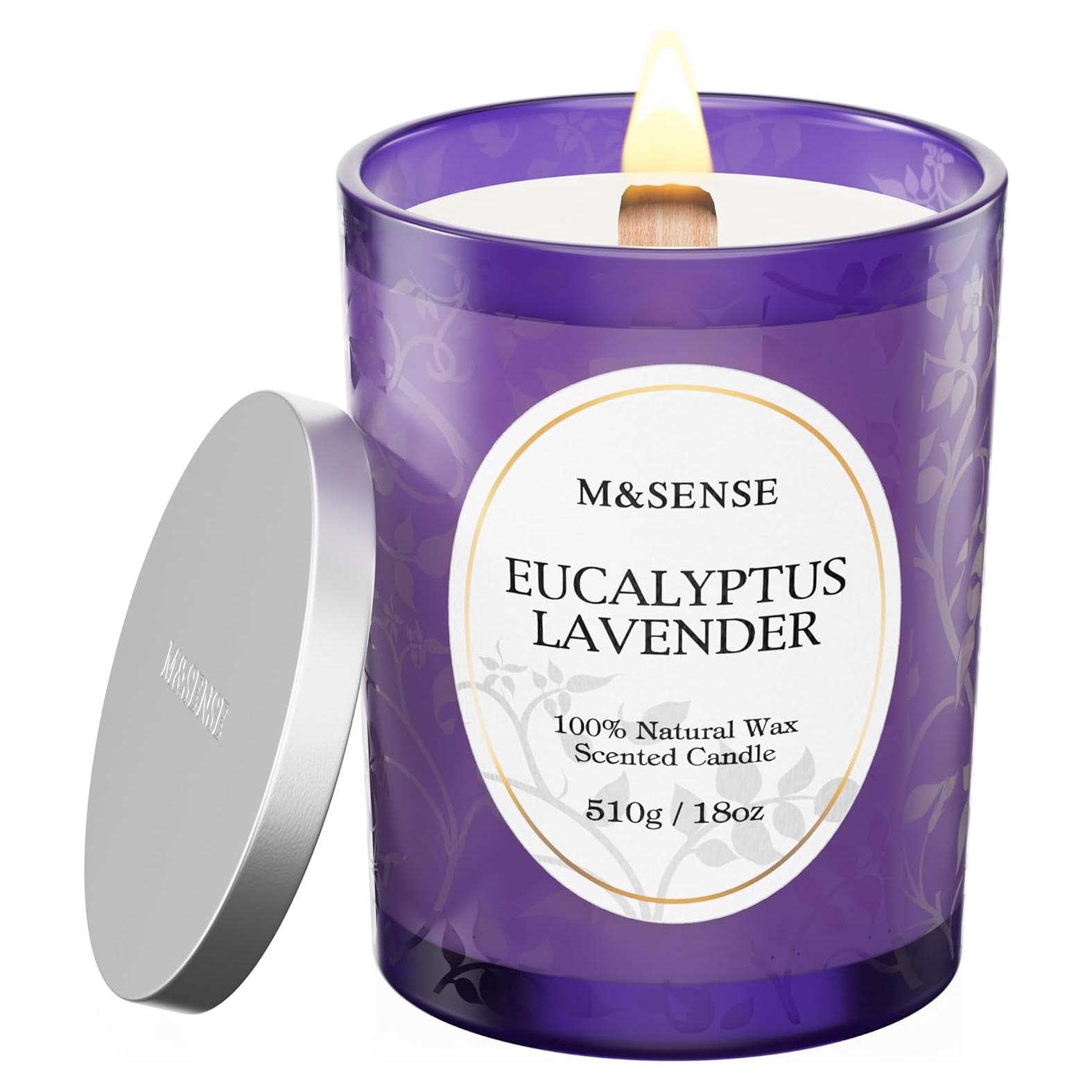 Vela Aromática M&SENSE Eucalipto y Lavanda 18oz 100h