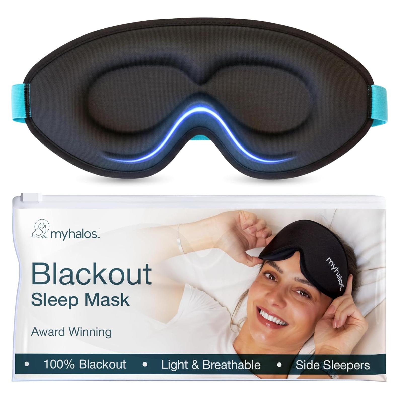 Máscara de Sueño MyHalos 3D Bloqueo de Luz Espuma de Memoria
