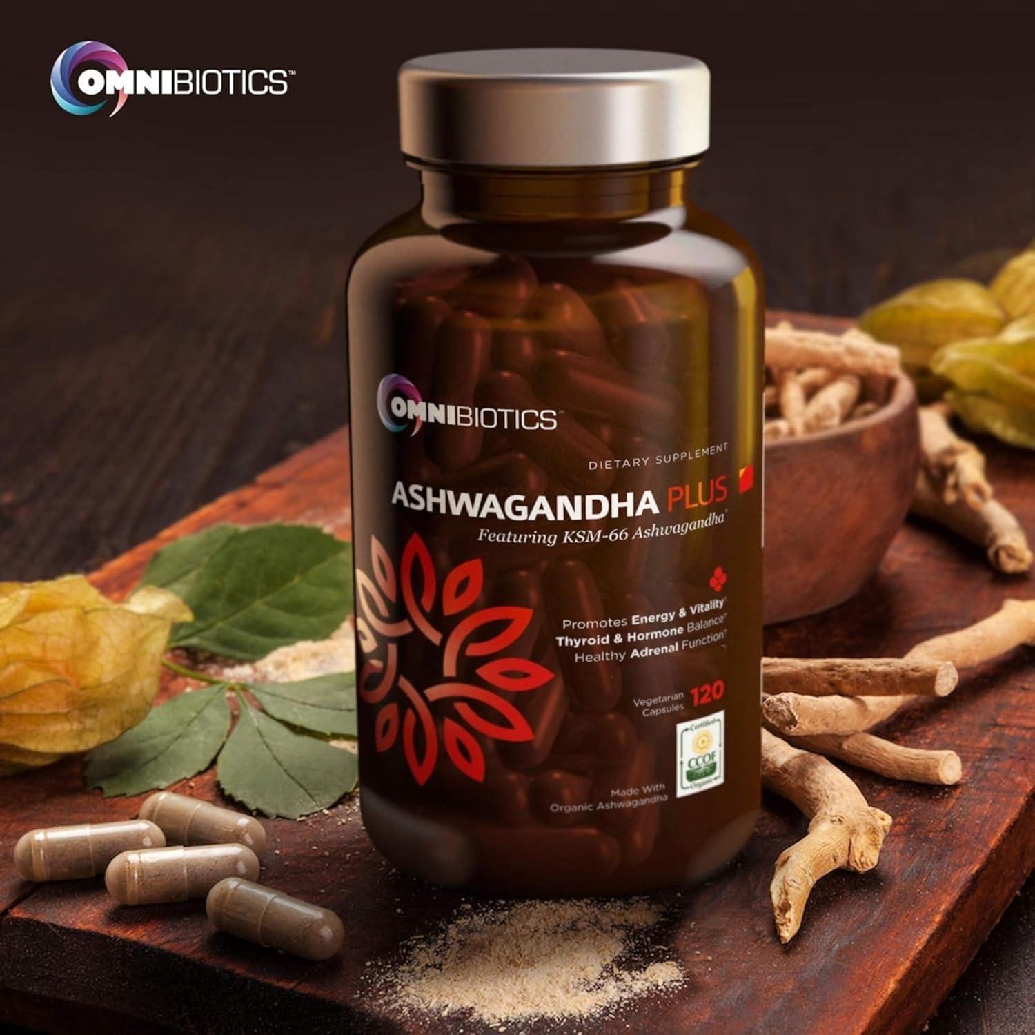 Suplemento Ashwagandha Orgánico KSM-66 1300mg 120 Cápsulas